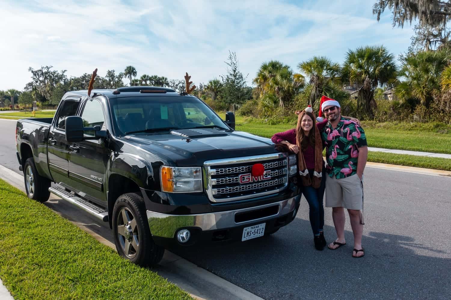 Cindy and Barrett with the GMC Truck