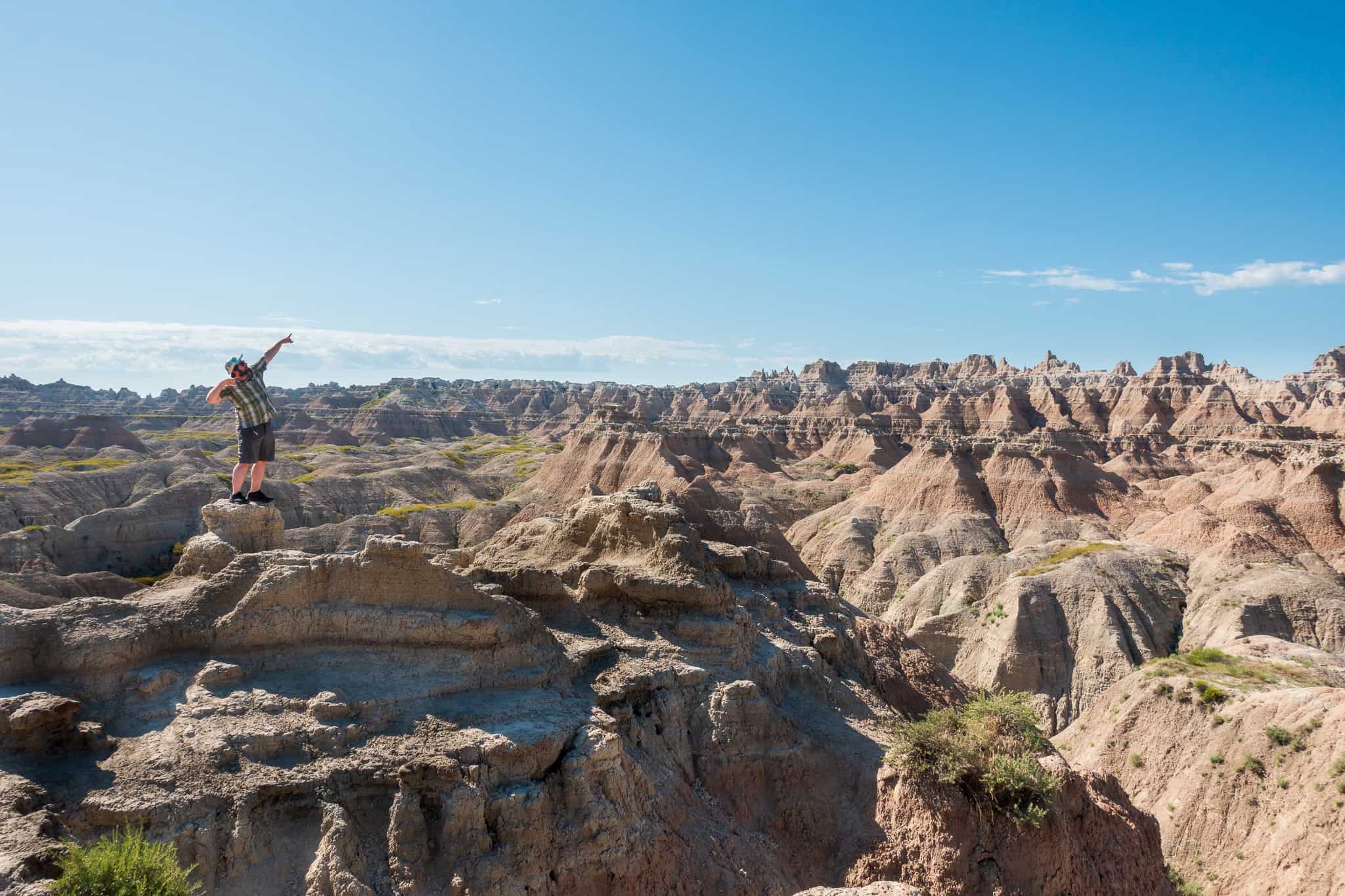 Barrett at end of the Door Trail in Badlands