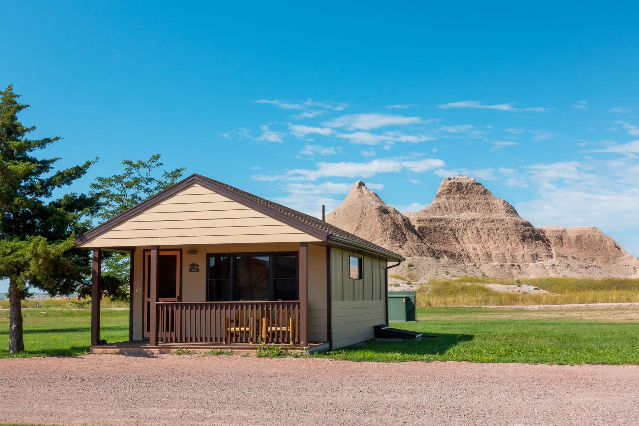 Cedar Pass Lodge Cabin in the Badlands National Park