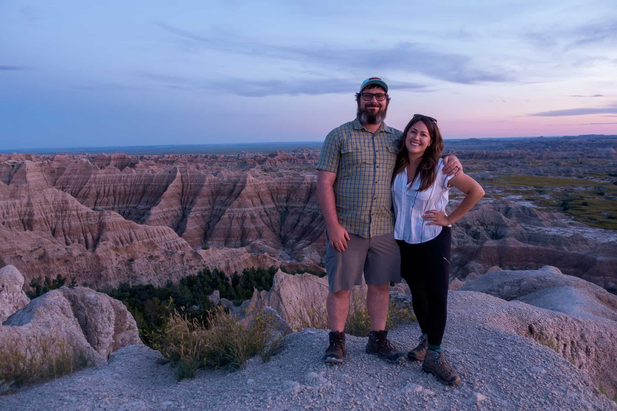 Cindy and Barrett at Pinnacles Overlook during Sunset