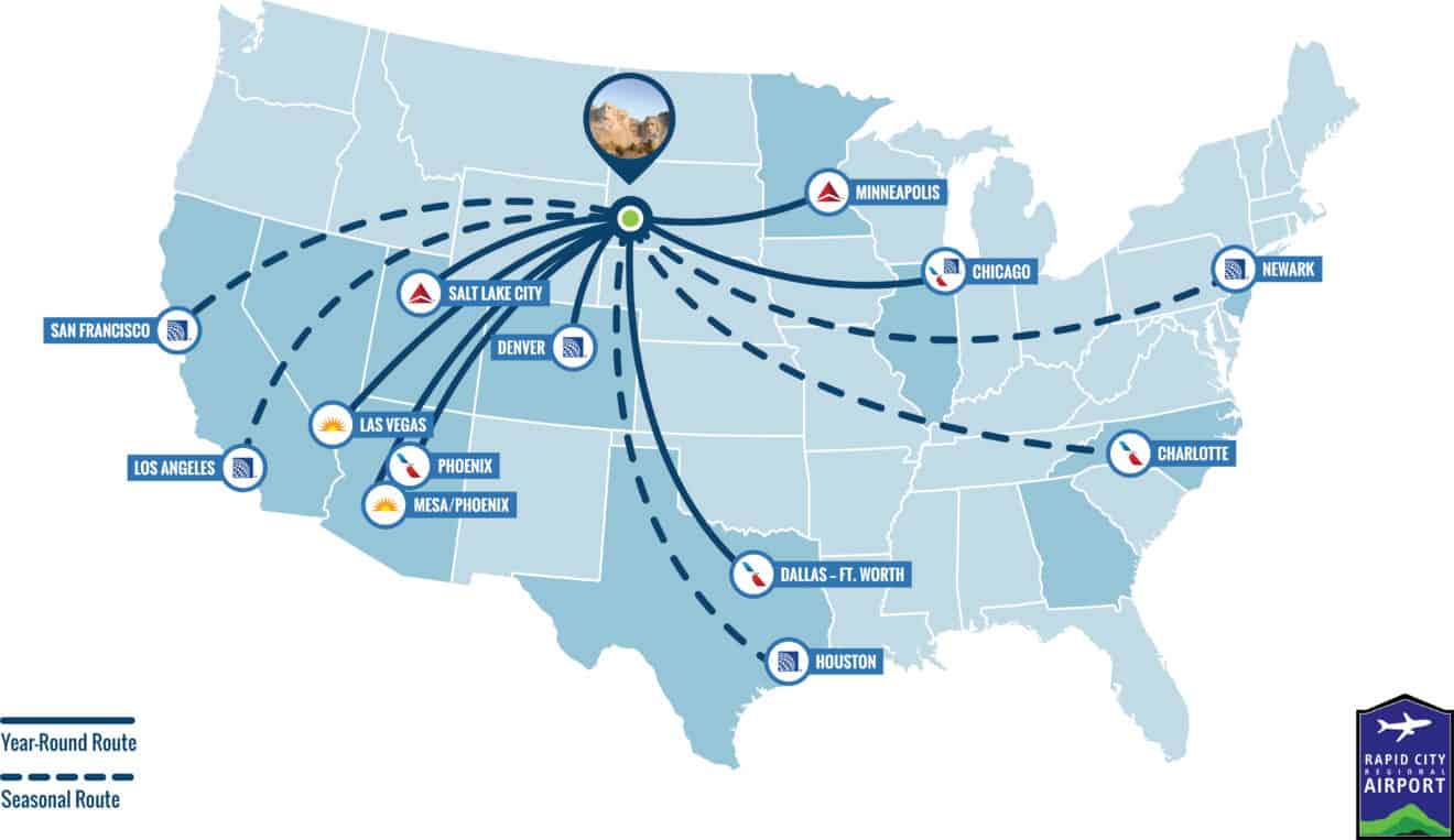 airports closest to rapid city sd