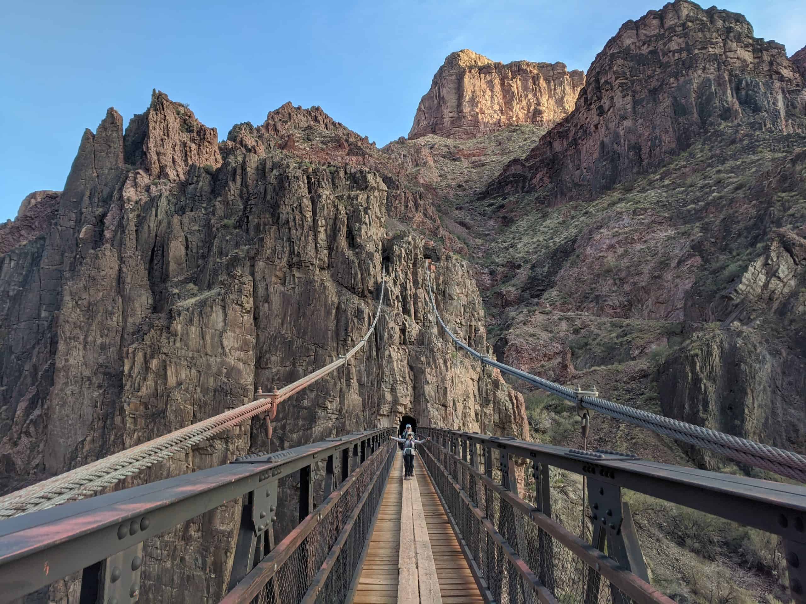 Black Bridge along the hike down to the bottom of the Grand Canyon