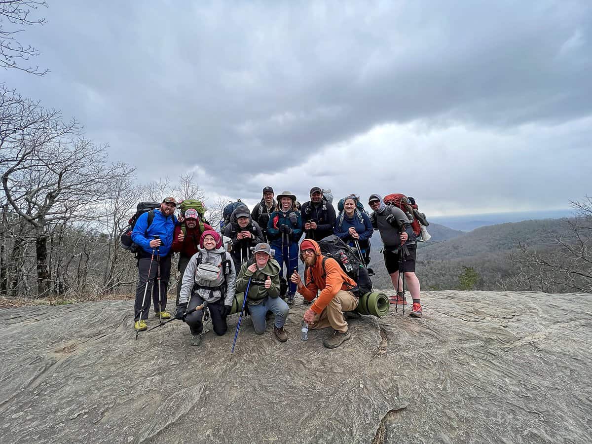 Tramily photo on the Appalachian Trail