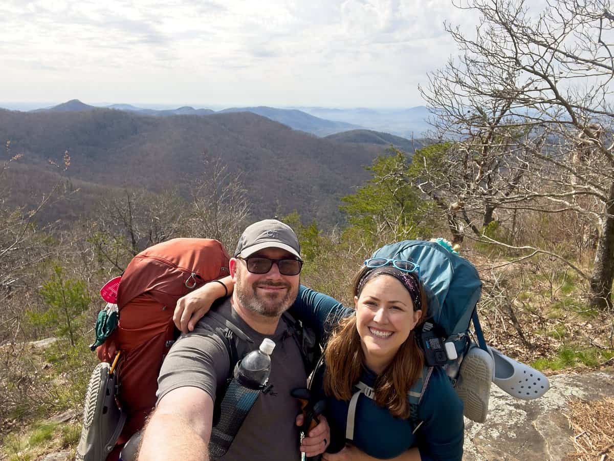 Cindy and Barrett on the AT