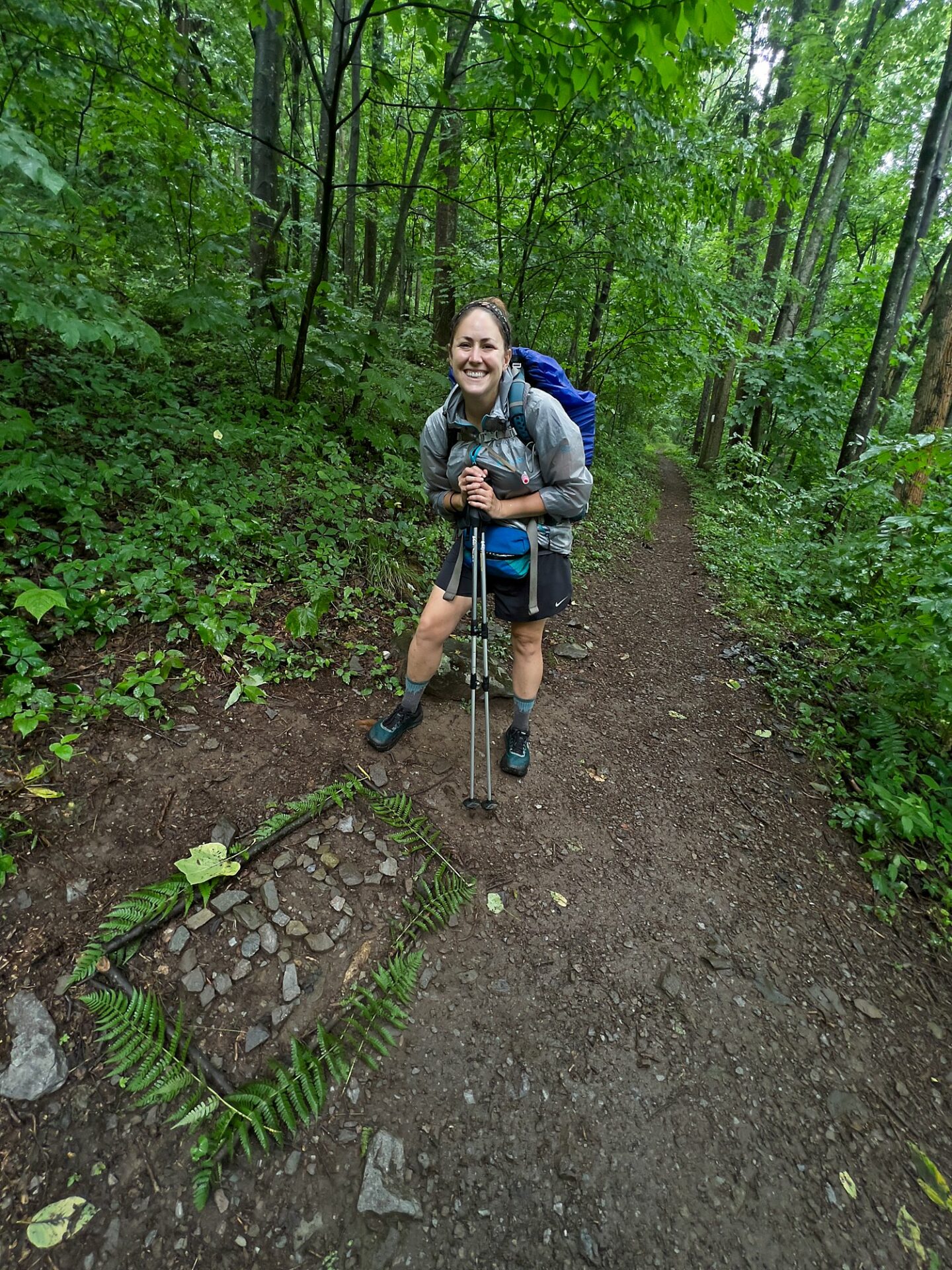 Cindy hiking the Appalachian Trail