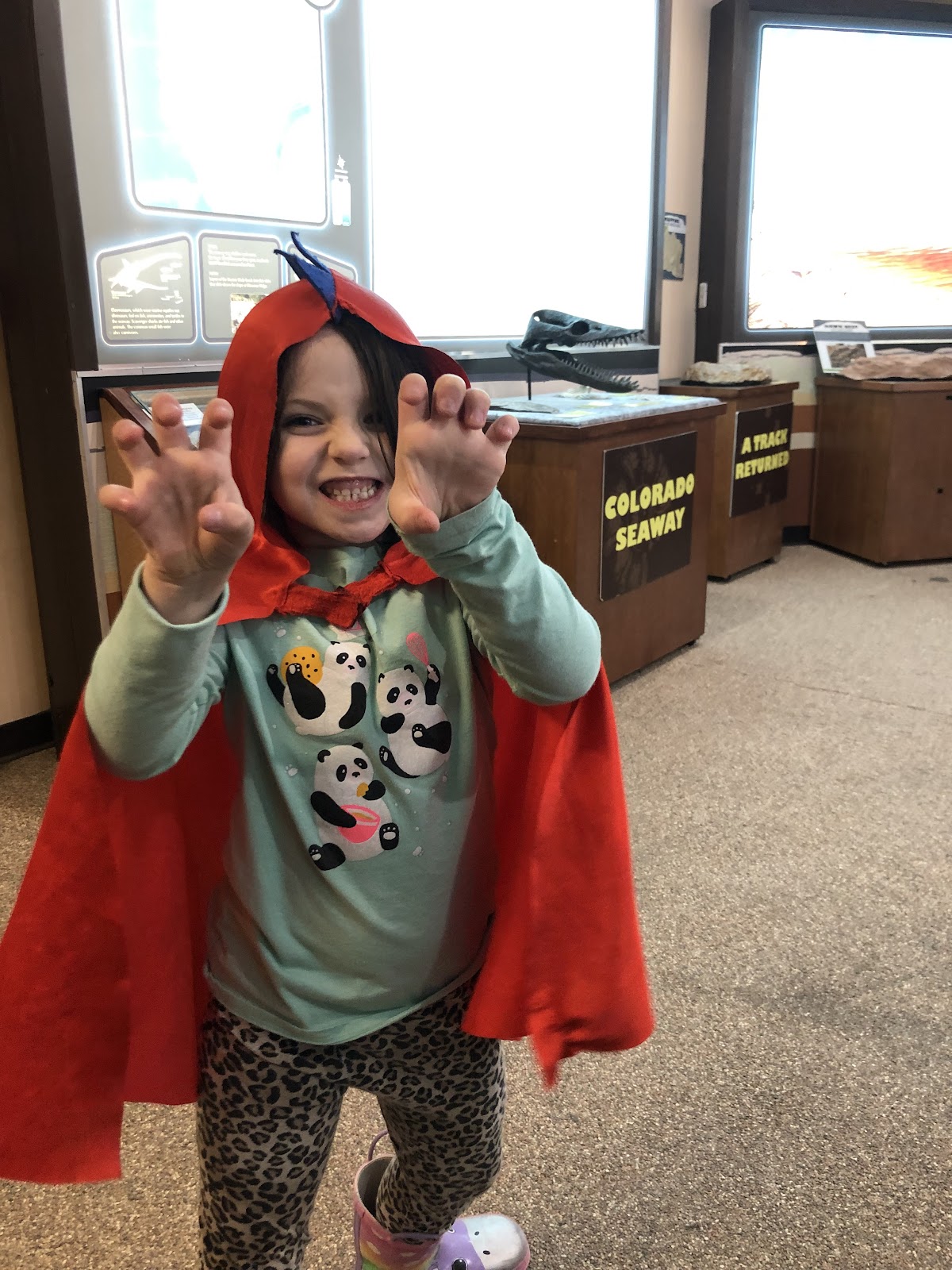 Kid at Dinosaur Ridge Gift Shop