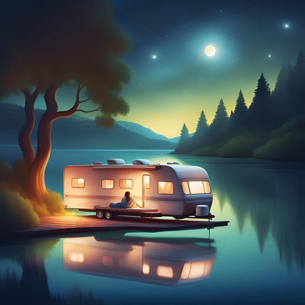 A dreamy RV by the lake