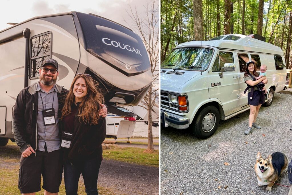 Cindy and Barrett with RVs